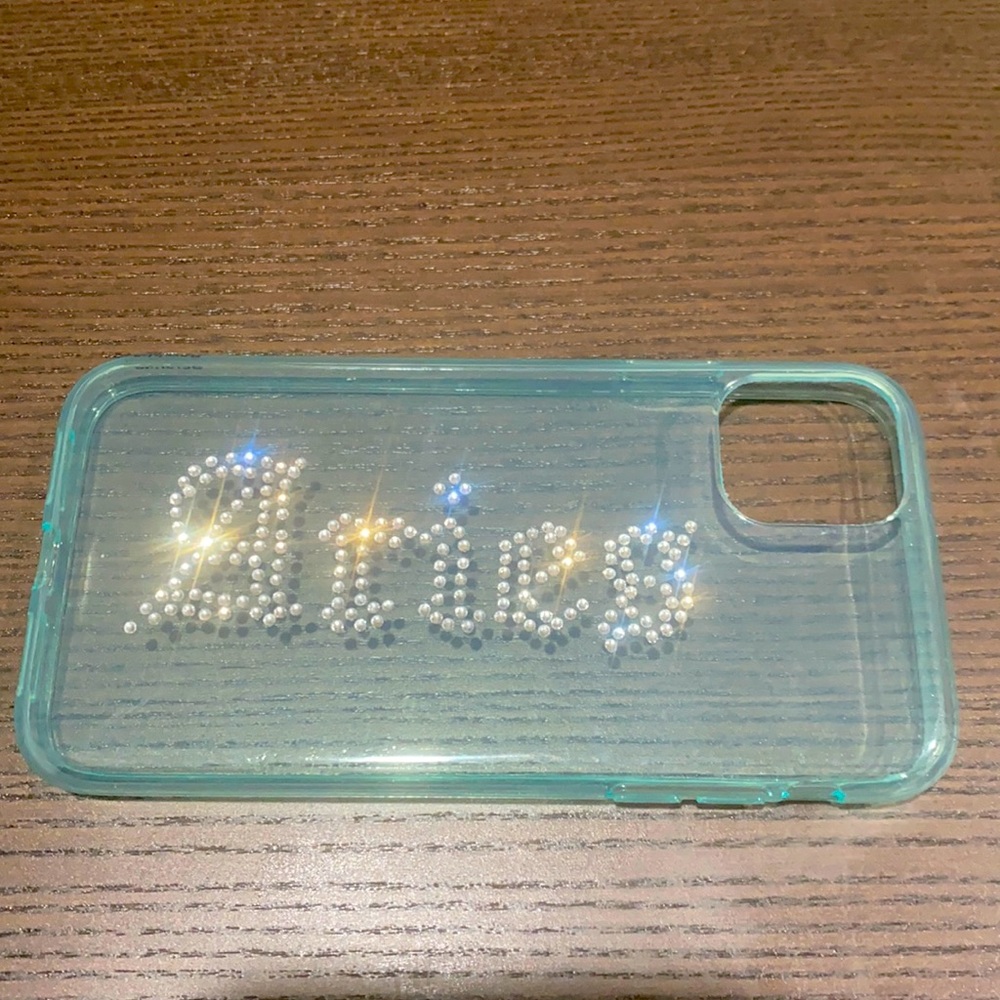 Clear light green case for iPhone 11. New!